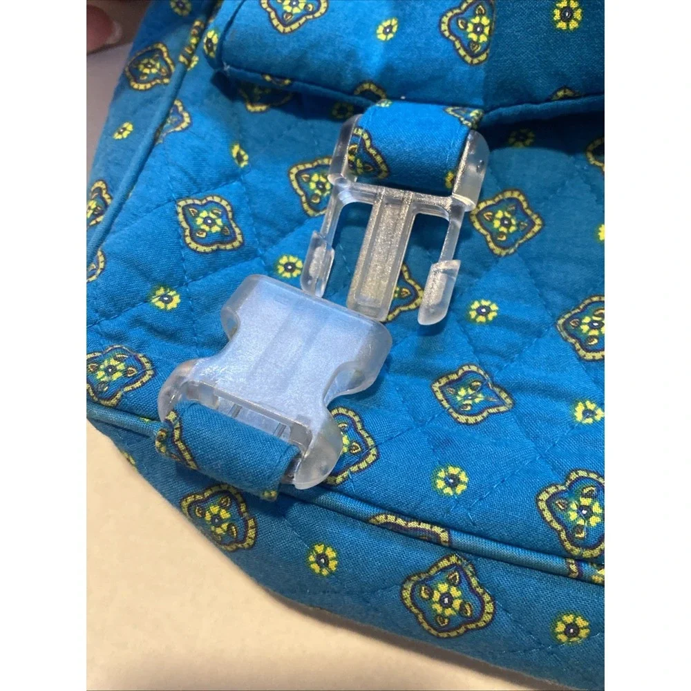 Victoria Hill Quilted Diaper Overnight Tote Large Travel Bag Cotton Blue Paisley - Picture 8 of 16